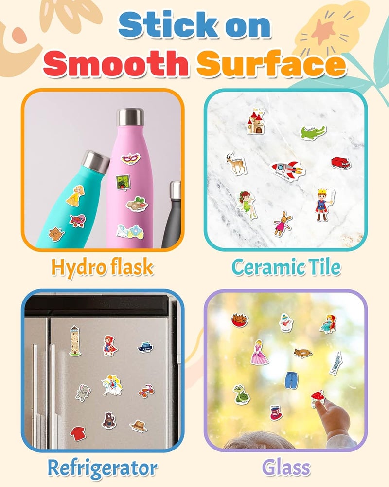 Benresive Reusable Sticker Books for Kids, Sticker Books for Toddlers, Toddler Travel Toys Activities Crafts Ages 3 and Up Birthday Gifts - America Map, Fairy, My House - Image 4